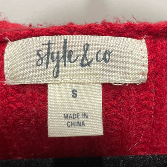 Macy’s Style & Co. Women’s Size Small Red Sweater - Picture 3 of 7